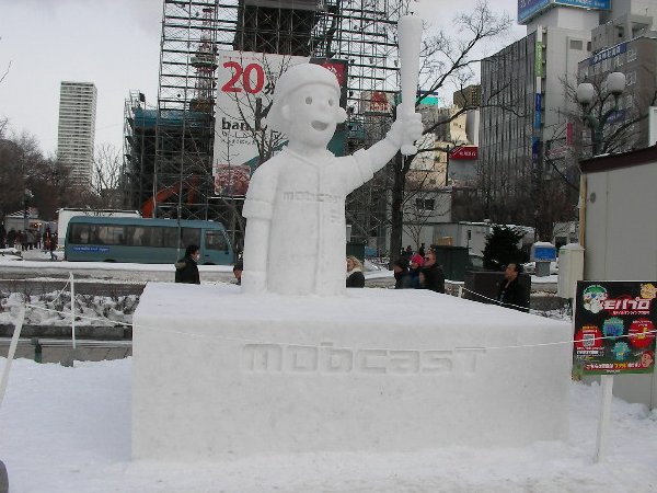 モブキャストの雪像